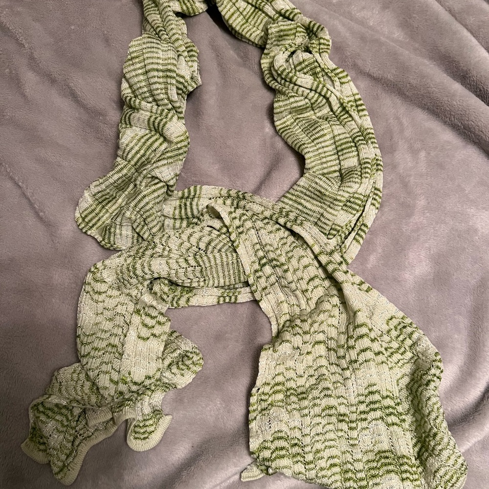Clearance! Green and White Missoni Sport Long Scarf